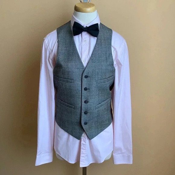 VINTAGE Plaid Menswear Wool Waistcoat Size M - Picture 12 of 15